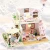 DIY Miniature House 3D Wooden Handmade Dollhouse for Children Birthday Gift