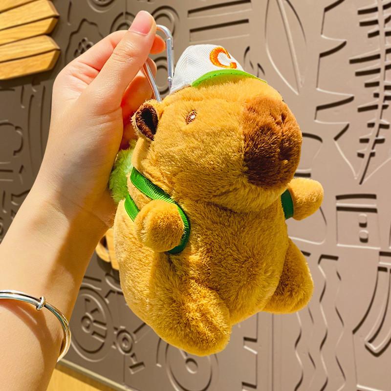 Adorable Plush Capybara Keychain Cute Cartoon Couple Car Key Accessory Gift
