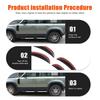 Glossy Piano Black ABS Wheel Eyebrow Trim Cover For LR Defender L663 +