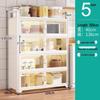 White 5-Tier Aluminum Kitchen Dining Storage Shelf