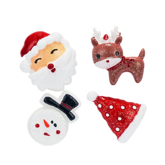 

3 шт./набор изысканных брошей-булавок, геометрических фигурок лося, снеговика, рождественских шапок, подвесок, брошей для одежды коричневый