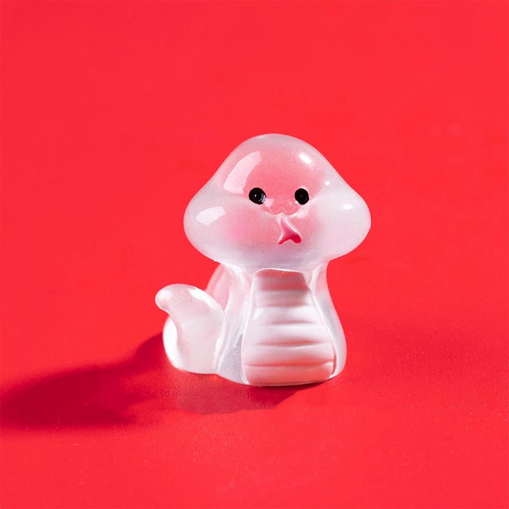 

Glow in The Dark New Year Snake Figurine Lucky Small Snake Ornament Spring Festival Ornament білий