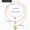 Ensemble de 3 colliers superposés colorés style Bohème avec perles imitation perle, cœur, ras-de-cou pour femmes, filles, enfants, bijoux d'été faits main, cadeau