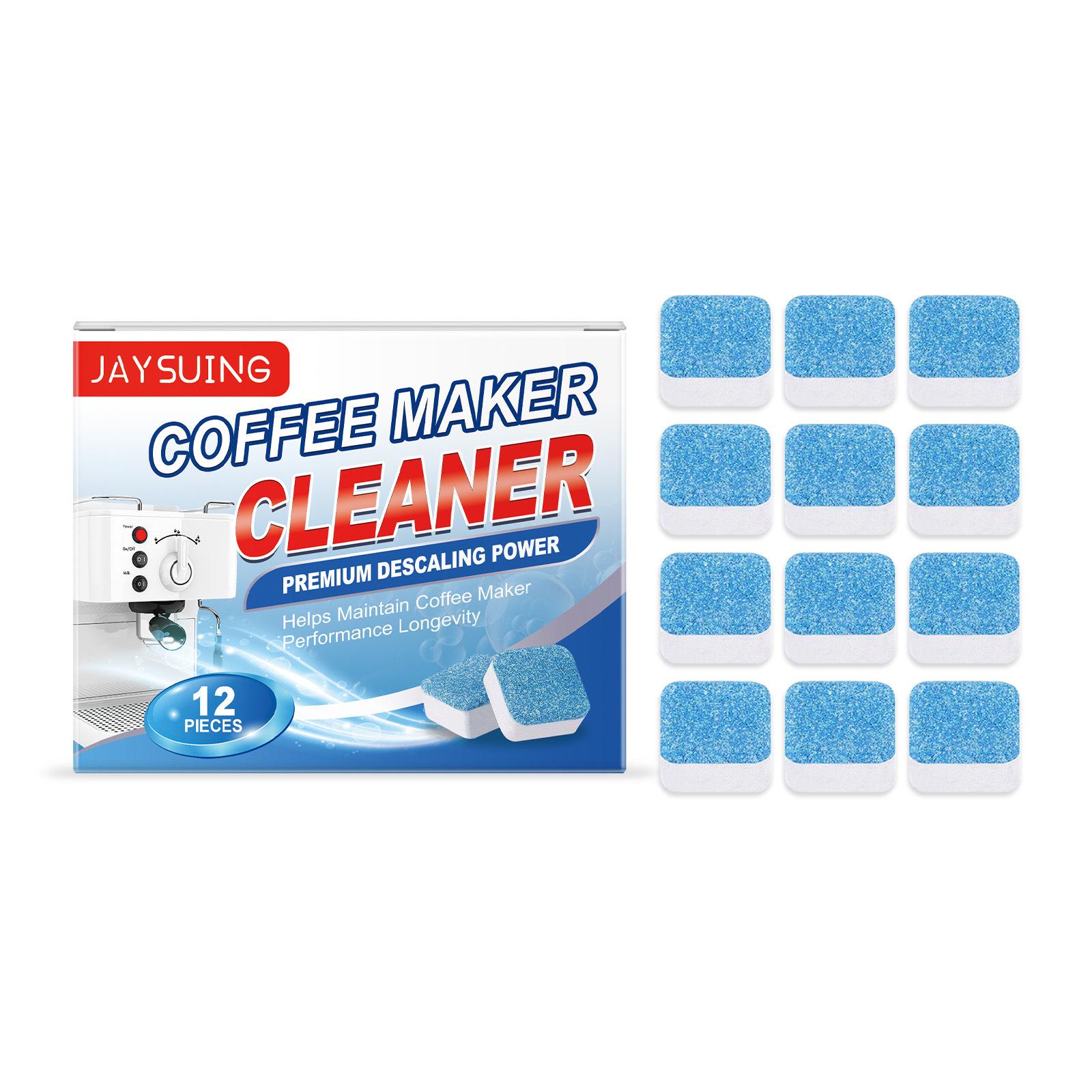 12/24 Tablets Coffee Machine Cleaning Tablets,Coffee Machine Descaling Agent for Household Cleaning Coffee Scale Cleaning 1pcs