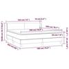 3129570 vidaXL Divan Bed with Mattress Dark Grey 180x200cm Fabric