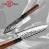 Grandsharp 5 Cal nóż Santoku ręcznie noże kuchenne japoński 3 warstwy AUS10 stal ostry Sushi Santoku Gyuto nóż kuchenny szefa kuchni