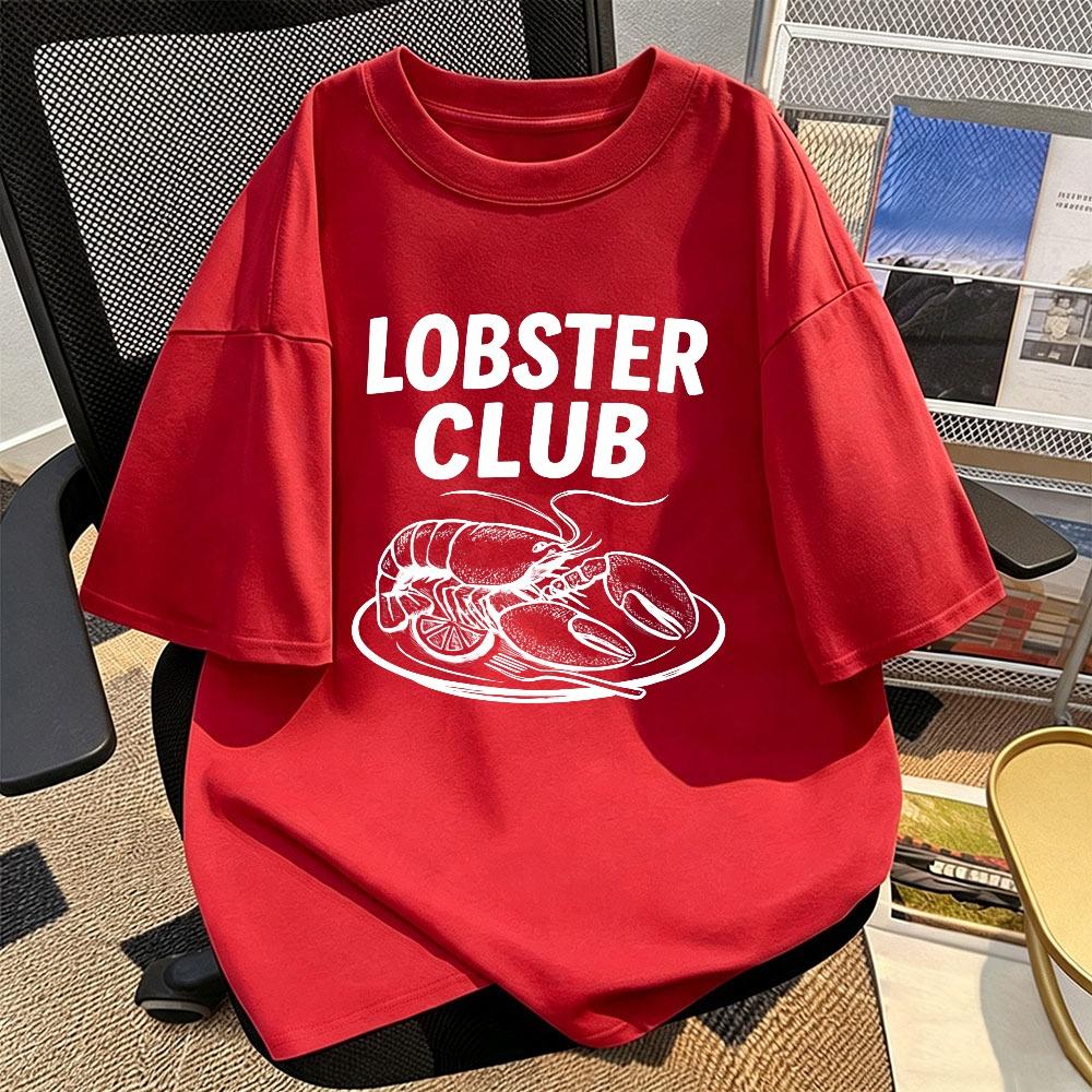 Lobster Club Lobster Tshirt Vacation Vibes Lobster Design Tee Crustacean Fisherunisex Aesthetic Seafood Lover Tee Maine Style Top
