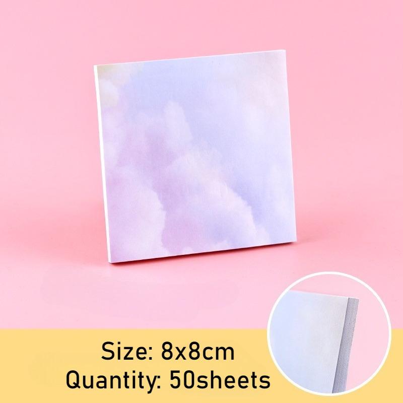50 Sheets Colorful Starry Sky Stickers Sticky Notes and Stickers Leave A Message for Sticky Notes Student Office Stationery Supplies