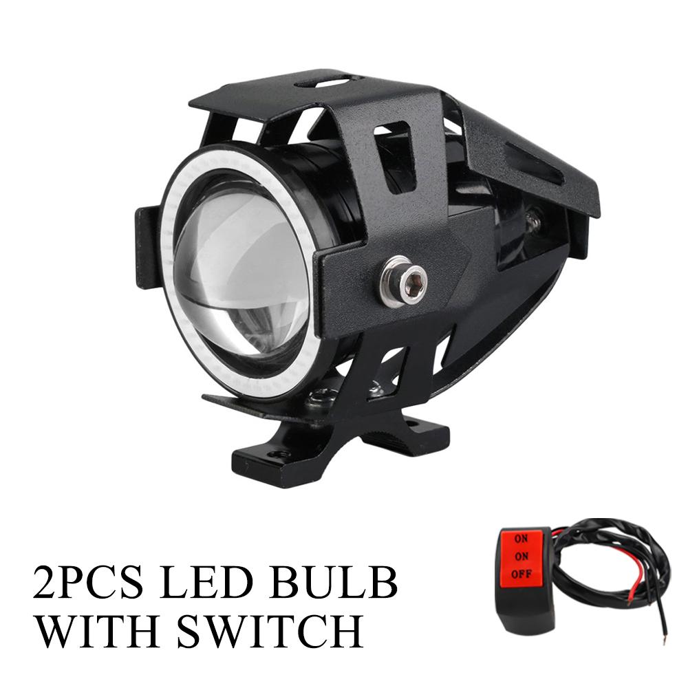 2pcs U7 motorcycle LED Spotlight Mini Headlight Car mini headlamp Fog lamp Work light Pickup truck scooter Additional headlights