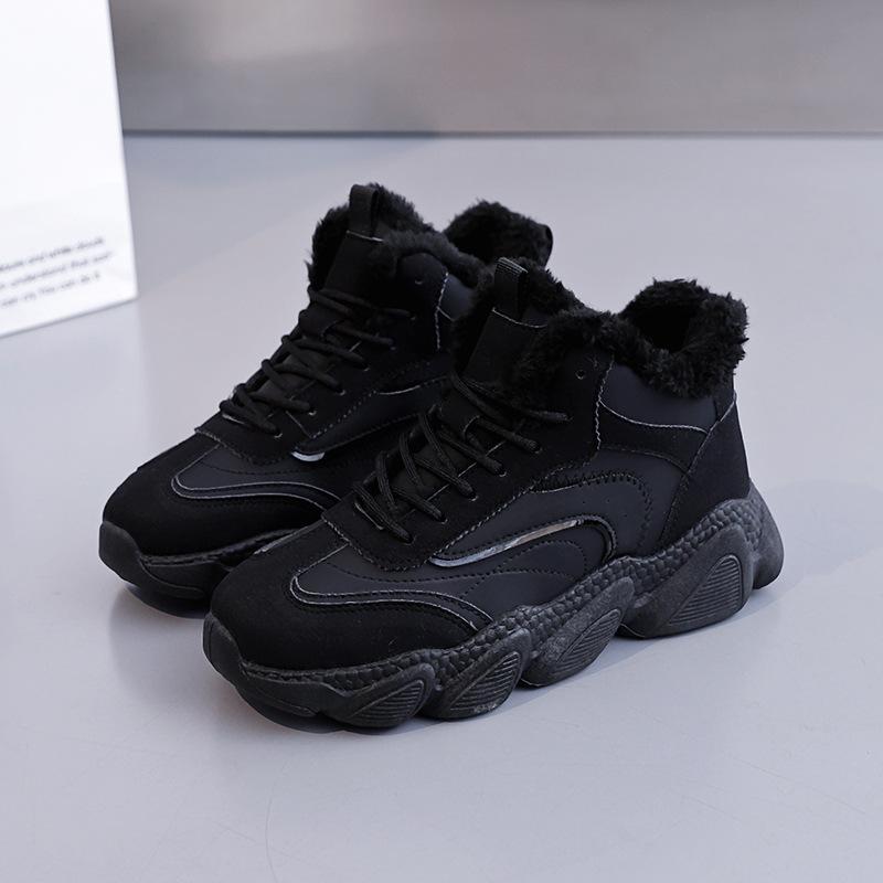 Women's Thick-soled Winter Lace-up Lightweight Warm Anti-cold Padded Snow Boots Non-slip Wear Casual Sneakers Cotton Boots