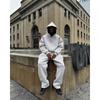 Herren Übergroßes Kapuzenpullover Jogginghosen Set Baumwollmischung Dick Warm Streetwear Outfit