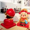 Handcrafts Desktop Wealth Coming Statue Decorative Solar Shaking Head Toys  Desktop Mascot
