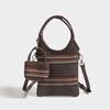 New color blocking woven handbag with female niche design, fashionable mobile phone bag, versatile hollow shoulder bag