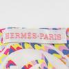 HERMES Twilly scarf Kyoto Marble white Rose/blue silk Women Used