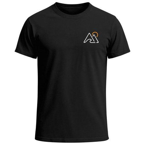 Mens T-Shirt Outdoor Chest Logo Mountains Hiking Summer Fashion Street Style-