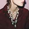 Trendy Double Layered Irregular Pearl Pendant Necklace Baroque Party Dress Up Women'S Neck Jewelry Gift