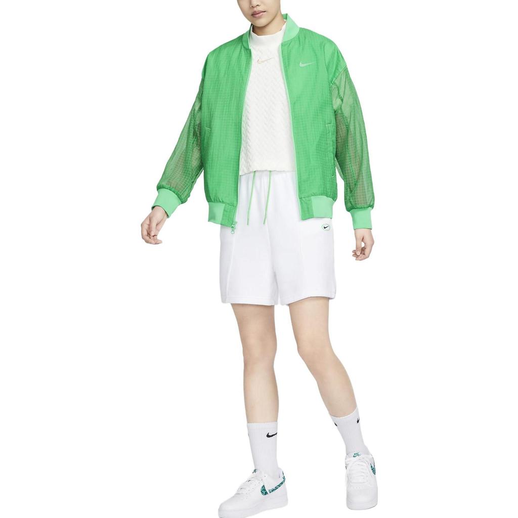 Nike Veste Coupe-vent Unie à Col Baseball pour Femme Vestes Verte DV7973-363