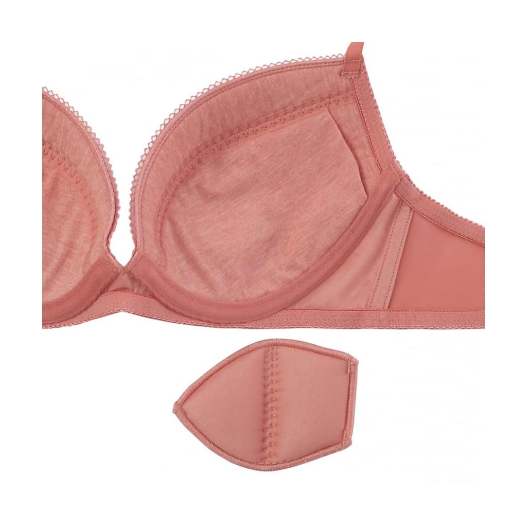 AMOSTYLE BY Triumph Entry Collection Bra Panty Set M007 D70M Push-Up & (Moisture Flower) Women's (Blue)