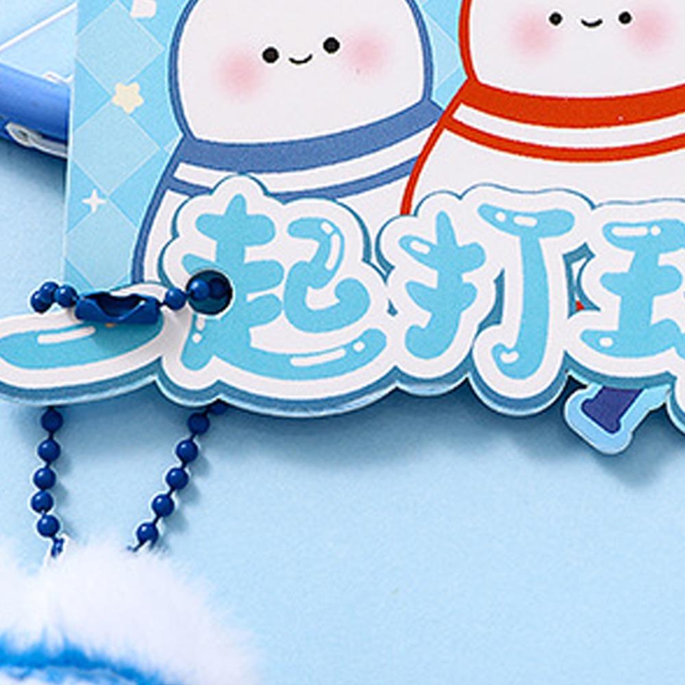 Stuffed Doll Badminton Bag Pendant Cartoon Badminton Plush Toy Keychain  Backpack Decor