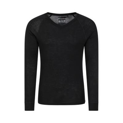 Herren Merino Wolle V-Ausschnitt Basisschicht Top