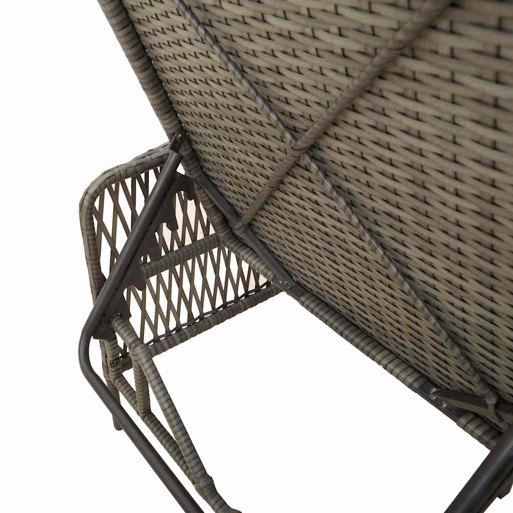 Sun Lounger Set 3 pcs Grey and Dark Grey 55 x 200 x 92 cm
