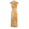 Guofeng Chinese Style Yellow Cheongsam Improved Young 1011 New Women's Retro Slim Waist Short Sleeves Can Be Worn Daily