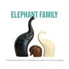 Elephant Family Matte Finish Ceramic Figures | Home Decor Living Room Decorative Items Showpieces House Warming Gifts for New Home |