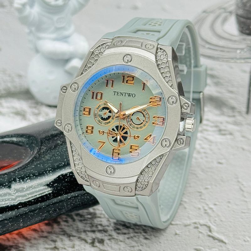 Мужские часы JYL Наручные Полые Повседневные Силиконовый Ремешок Silver темный византии