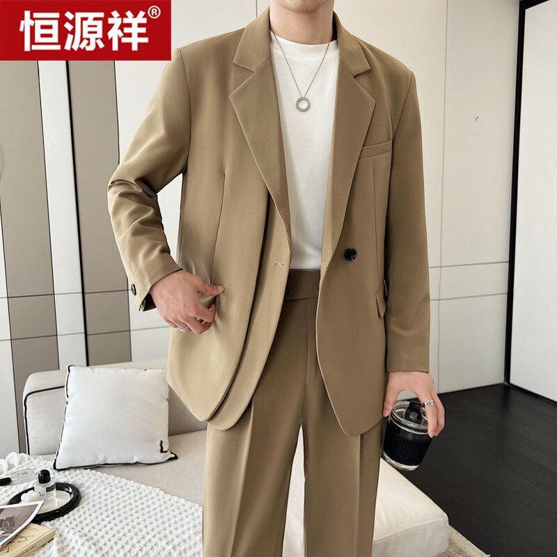 Hengyuanxiang Men s Trendy Loose Fit Blazer 31