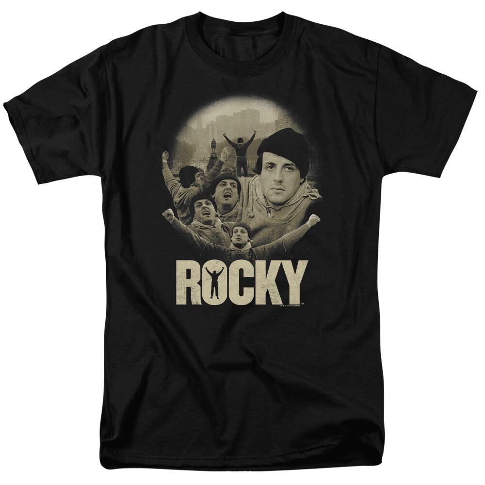Rocky Feeling Strong T Shirt Mens Licensed Boxing Movie Tee Balboa Creed Black XXL