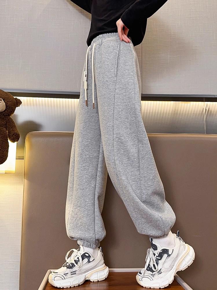 Girls' Autumn 2025 Casual Sweatpants - Trendy Fall Sports Pants for Kids
