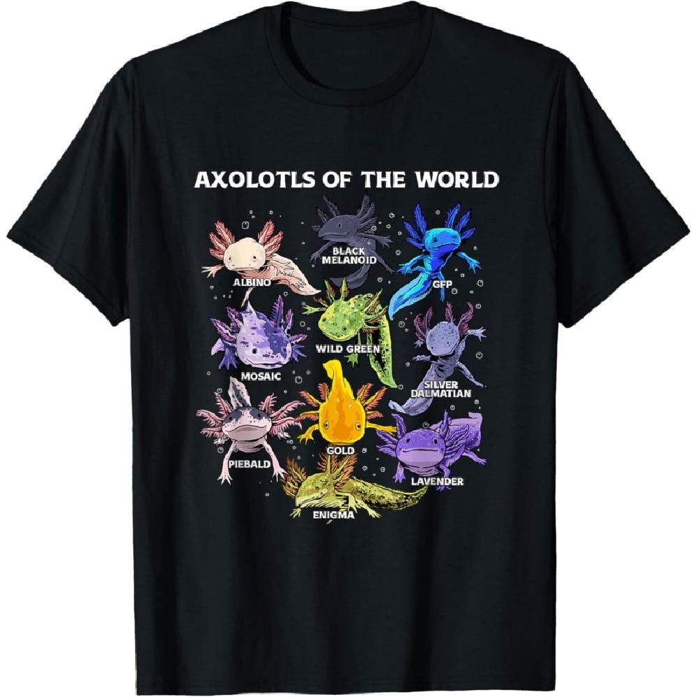 

Axolotl Cute Axolotls Animals of the World Herpetology T-Shirt S