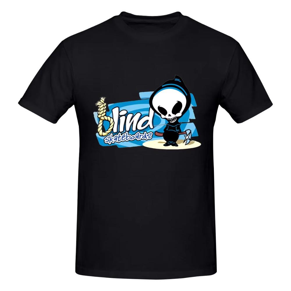 

Blind Skateboard Logo Skateboard World Industry Short-sleeved T-shirt Print Pattern Comfortable T-shirt 2025 Novel Men and Wo... S разноцветный