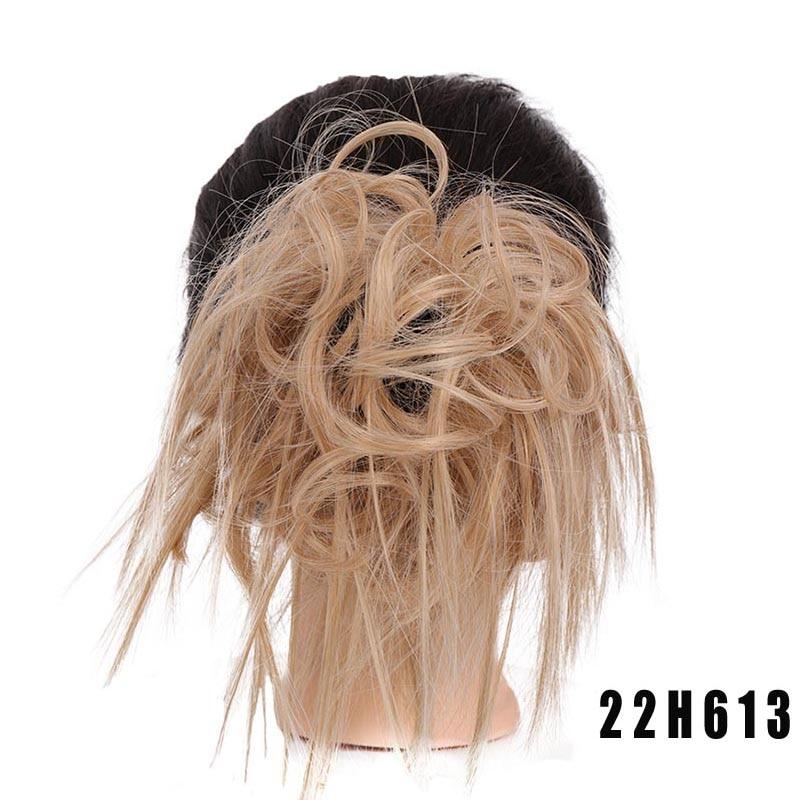 LUPU Synthetic Messy Chignon Messy Scrunchies Elastic Band Hair Bun Straight Updo Hairpiece High Temperture Fiber Natural Fake Hair