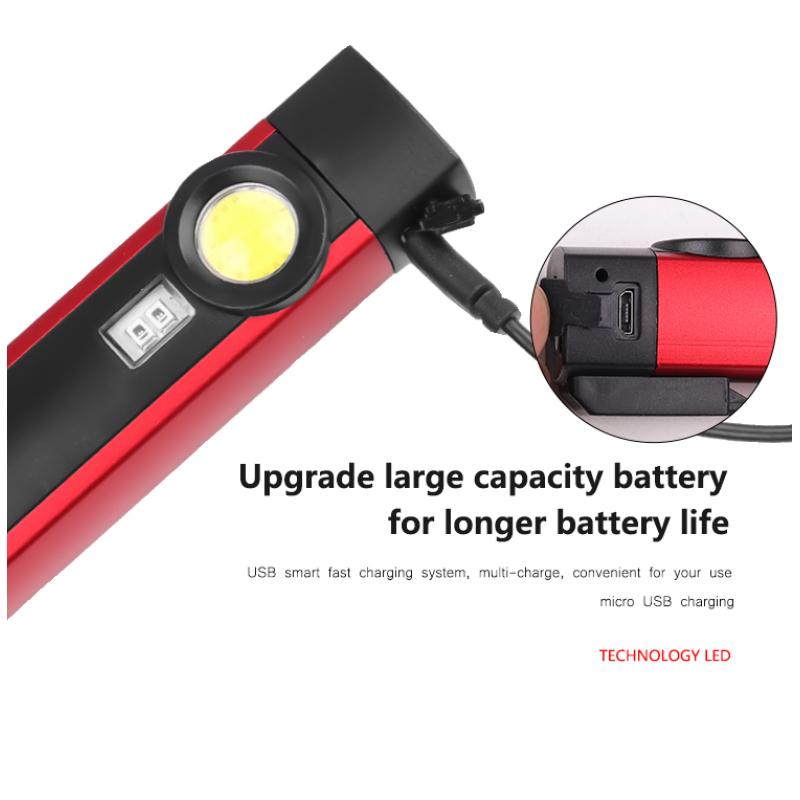 XPE COB LED El Feneri USB Şarj Edilebilir LED Çalışma Işığı Manyetik Dış Mekan Taşınabilir Çalışma Lambası