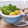 Handle Draining Basket Plastic Double Layer Colander Bowl for Fruit Washing, Vegetable Washing and Water Draining