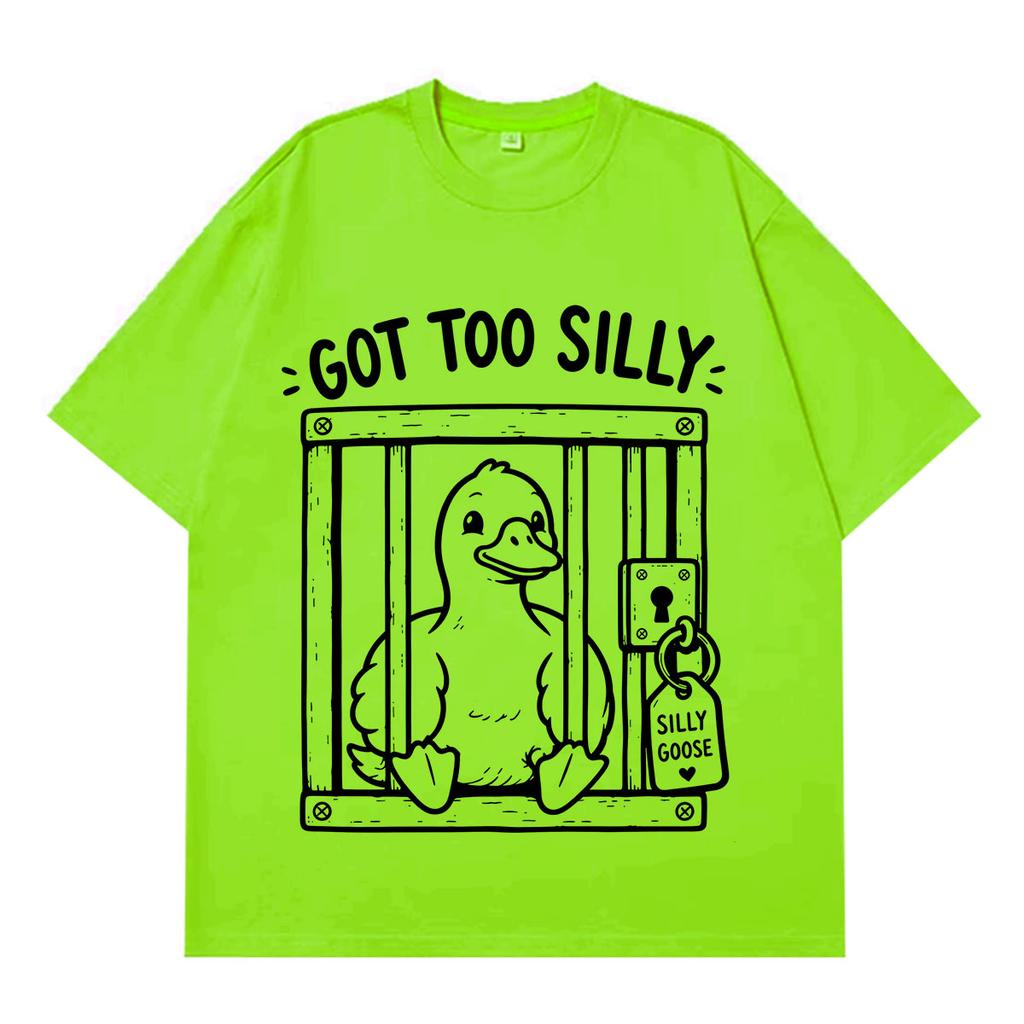 Got Too Silly Goose Funny Meme Graphic Tshirt Unisex Unisex Casual Vintage Short Sleeve Tshirt Streetwear Hiphop Clothing Tshirts