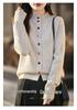 2026 Colorful Women's Slimming Knit Button Cardigan, Plus Size Autumn/Winter Sweater Coat