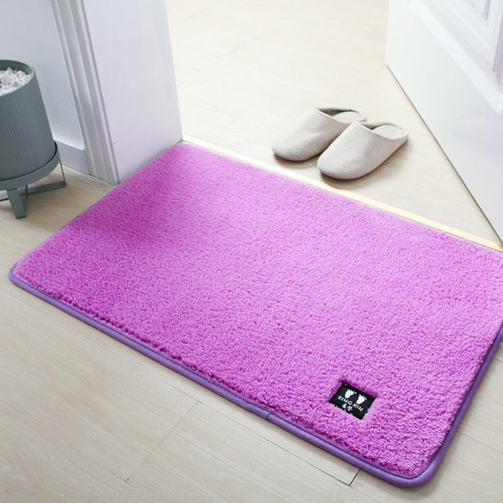 

Soft Bathroom Floor Mat Non Skid Plush Foot Mat Multifunctional Absorbent Bath Carpet Foot Pad фиолетовый