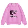 WEEKENDS.COFFEE. & FOOTBALL Printed Sweater Autumn and Winter Men's and Women's Casual Crew Neck Jumper