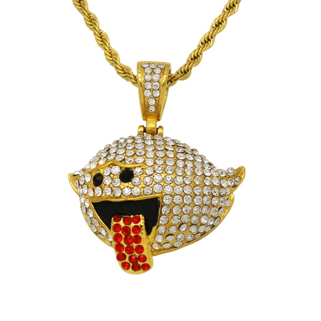 Pendant Hip Hop Naughty Elf Fashion Light Luxury Stone Necklace