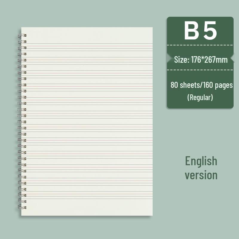 Creative Transparent Spiral Notebook - A6, A5, B5 Grid, Lined, Blank, Cornell Layouts