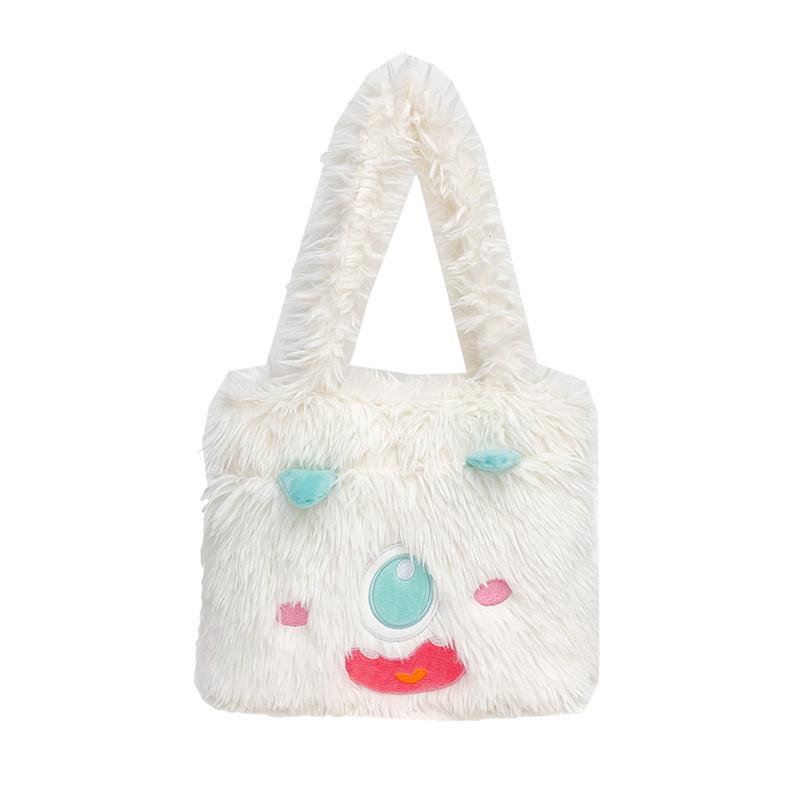Soft Monster Character Tote Bag With Inner Phone Pocket For Girls And Teens