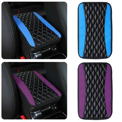 Housse de protection universelle pour Console centrale de voiture, en Faux cuir, couleur Patchwork, étanche, pour accoudoir, coussin, boîte de siège, accessoires automobiles