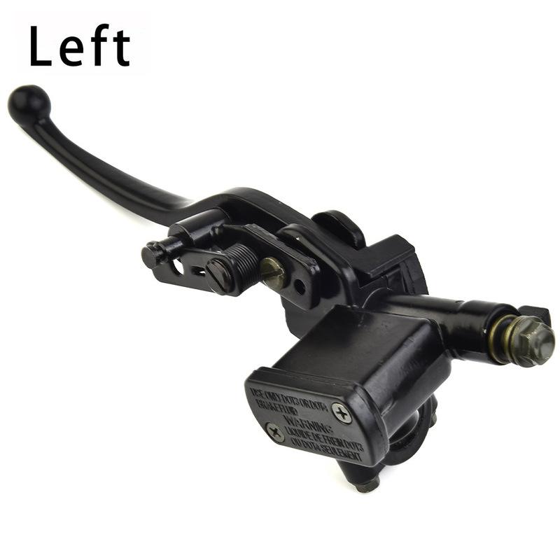 For ATV Dirt Bike Left Hand Brake Master Cylinder for 50cc 150cc with 10mm Oil Pipe Lever for Off Road Vehicles