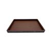 Modern Minimalist Wood Grain & Leather High-End Tray for Living Room
