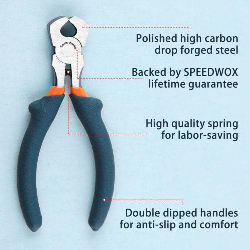 SPEEDWOX Mini End Nippers, 105mm, Comfortable Grip, for Cutting Plastic Models, Removing Protruding Objects, Shoe Repair, Micro Miniature, Lightweight