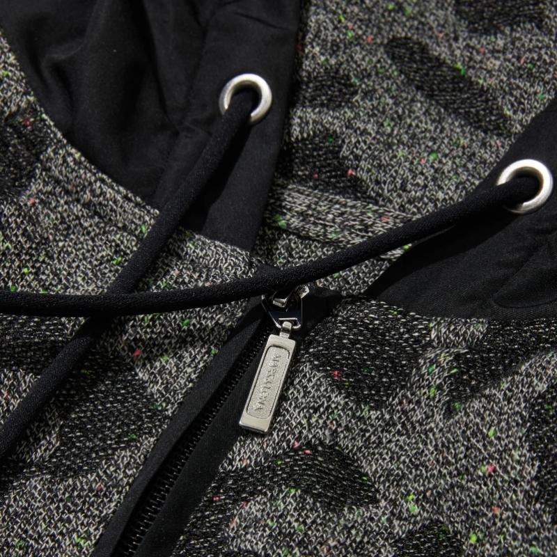 M Gn Muster Strick Hoodie Jacke ls1ib06M