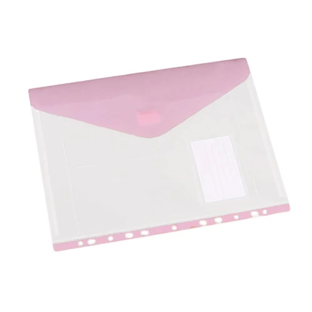 High-Capacity Binder Pockets Transparent Document Pouch Loose-leaf File Bag Stationery