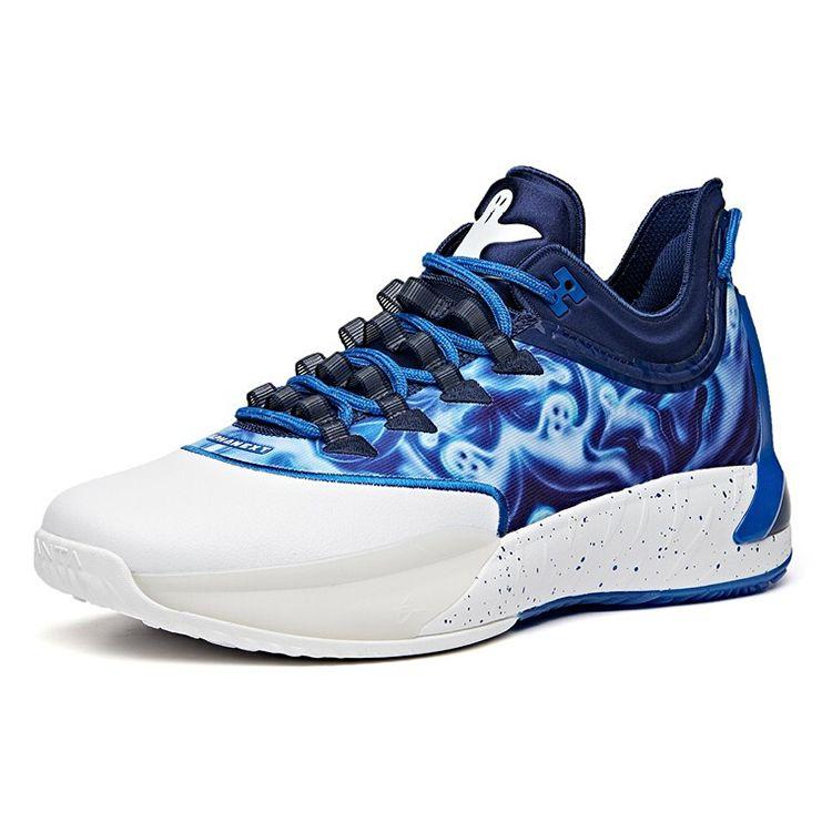 Anta Hayward GH1 Low Halloween Stoßdämpfung Rutschfest Abriebfest Low-Top Basketballschuhe Herren Sneaker Blau Weiß 112041103-3